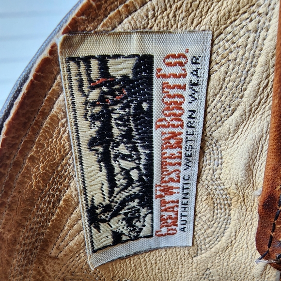 DAN POST MENS BROWN LEATHER WESTERN/COWBOY BOOTS SZ 9 D STYLE 233086/16625 - Picture 9 of 10